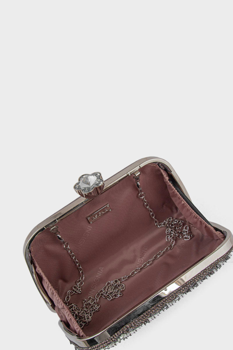 Party Wear Clutch BK4118-Silver