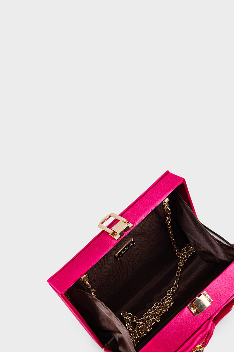 Party Wear Clutch BK4073-Fuchsia