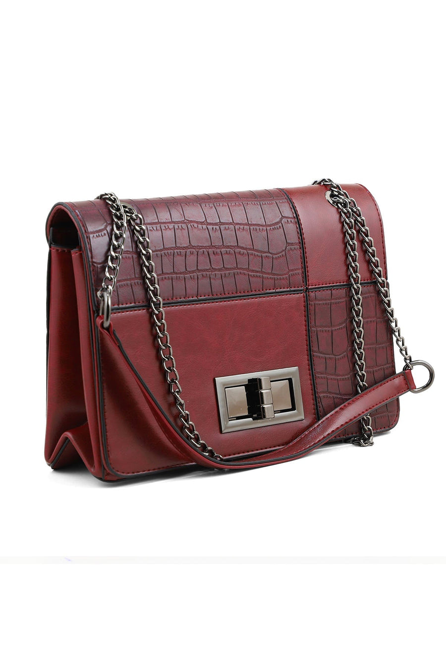 Cross Shoulder Bags B14980-Maroon
