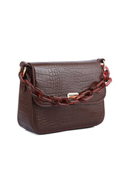 Flap Shoulder Bags B15017-Brown