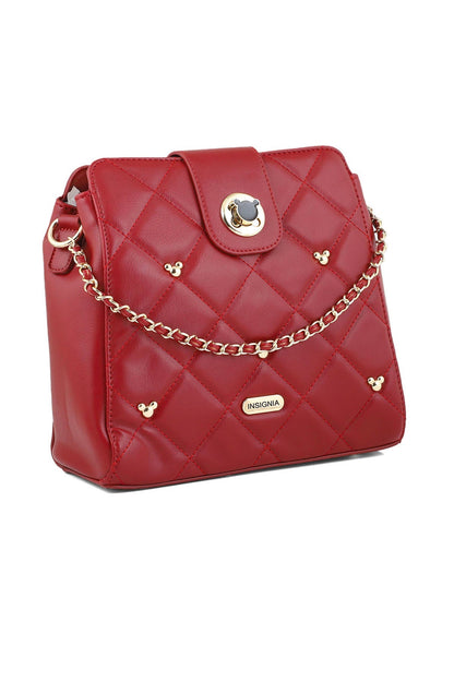 Cross Shoulder Bags B15032-Maroon