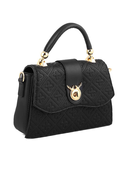 Top Handle Hand Bags B15082-Black