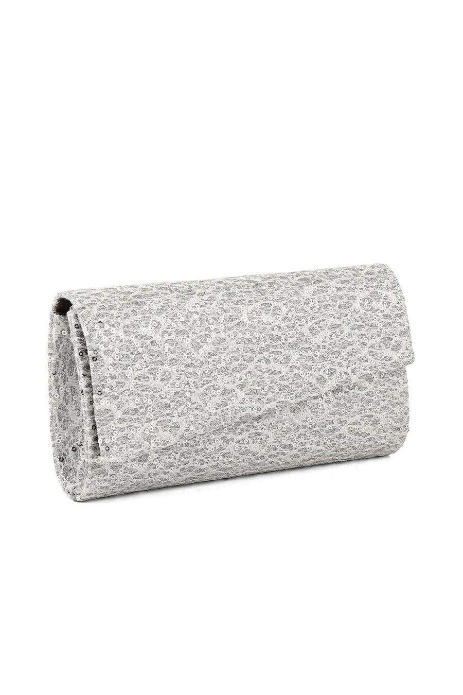 Flap Shoulder Bags B21580-Silver