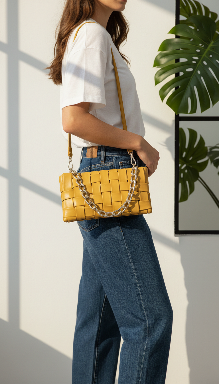 Cross Shoulder Bags BS2037-Mustard