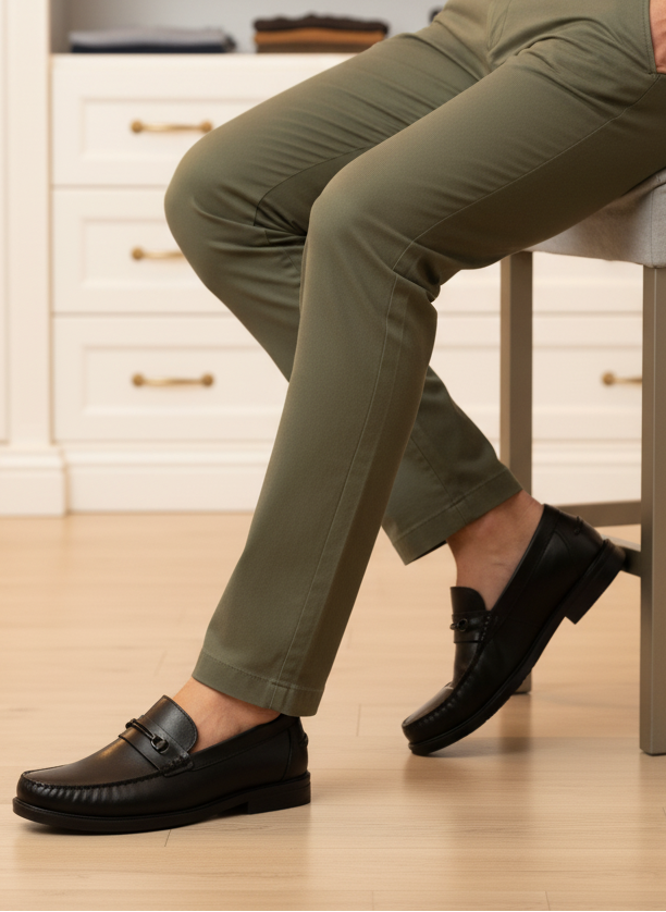 Men Formal Loafers MF7039-Black