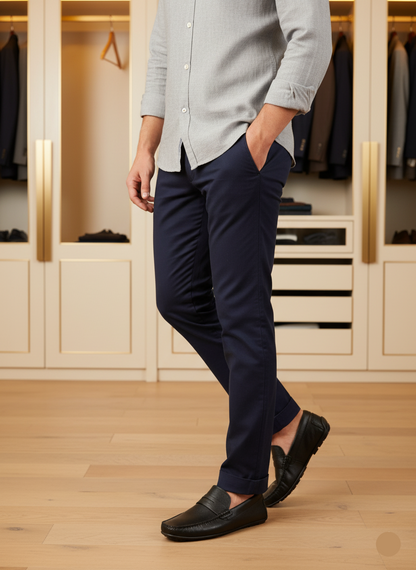 Men Casual Driving Mocs MC4023-Black