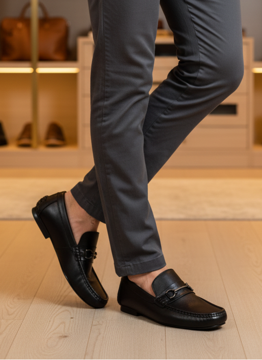 Men Casual Driving Mocs MC4037-Black