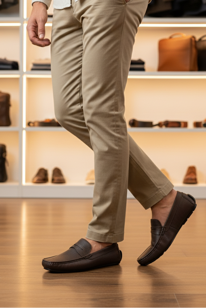 Men Casual Driving Mocs MC4019-Brown