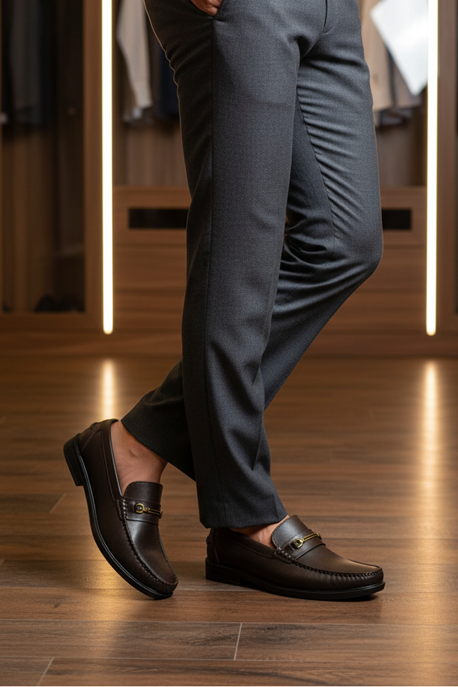 Men Formal Loafers MF7039-Coffee