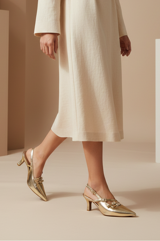 Party Wear Sling Back IP4033-Gold