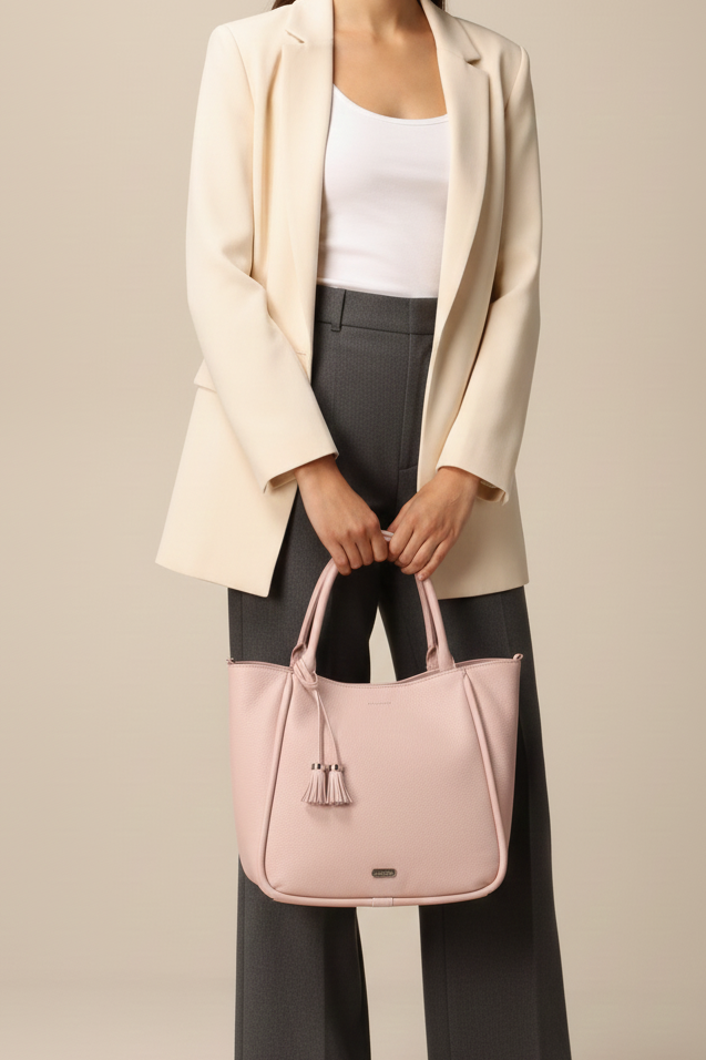 Tote Hand Bags BS2045-Tea Pink