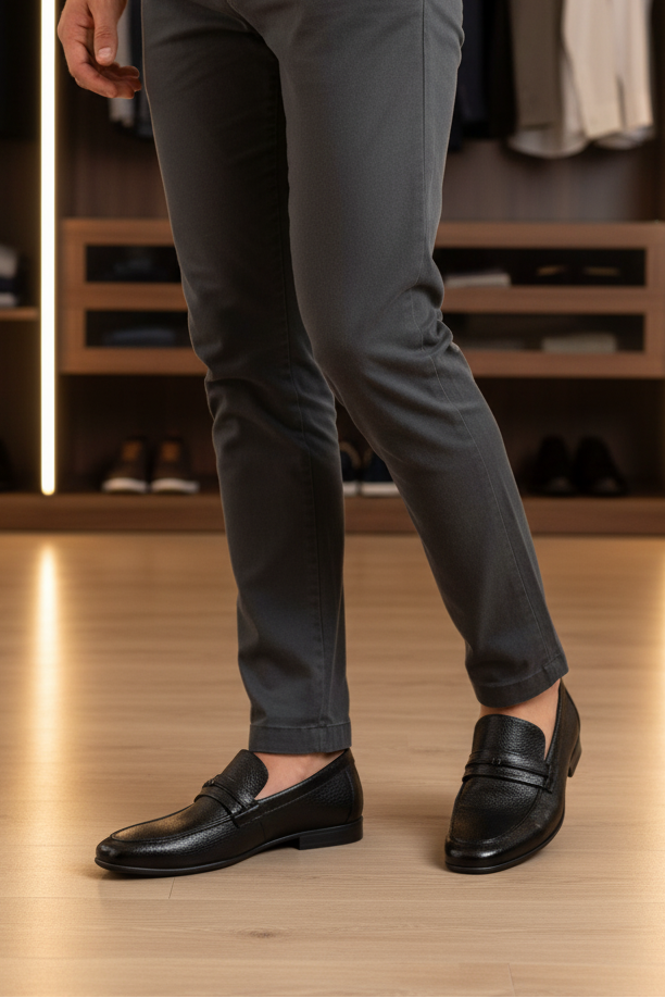 Men Formal Loafers MF7012-Black