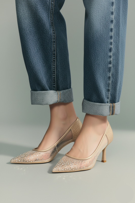 Party Wear-Court Shoes-IP5017-Gold