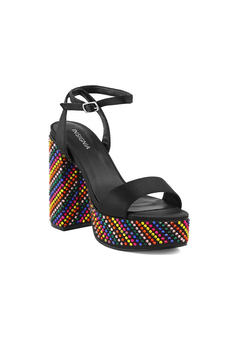 Party Wear Sandal I23450-Black
