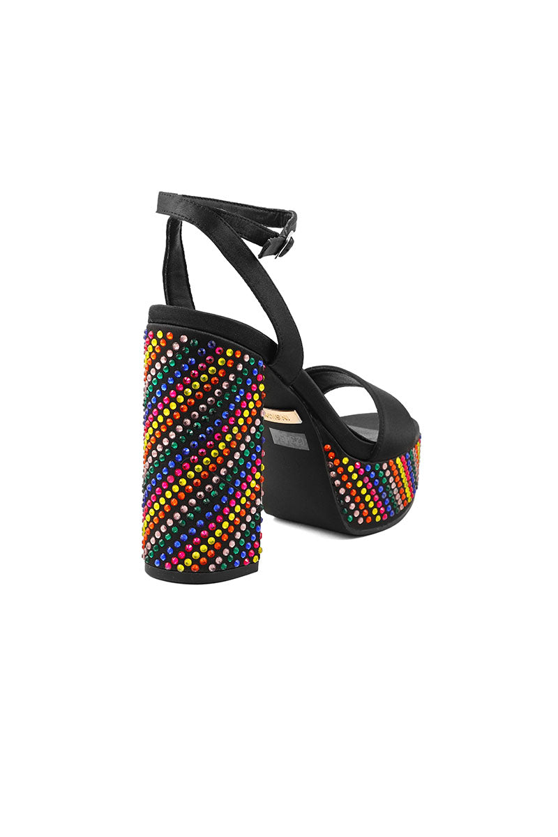 Party Wear Sandal I23450-Black