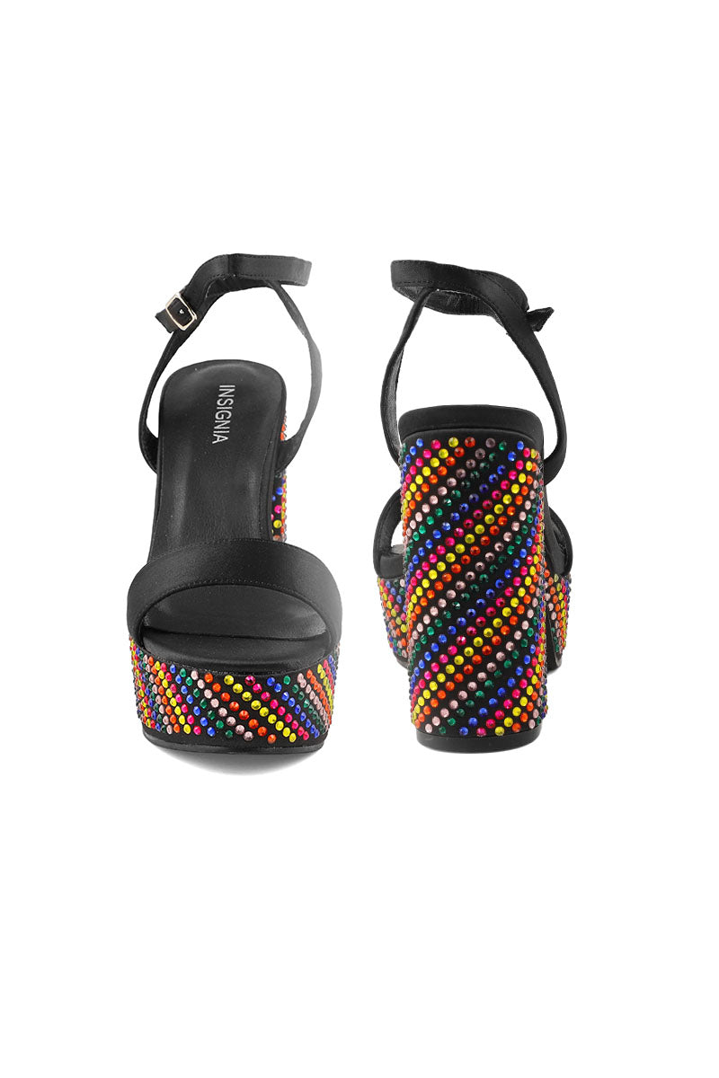 Party Wear Sandal I23450-Black