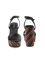 Party Wear Sandal I23450-Black