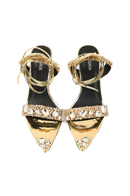 Party Wear Sandal I23458-Golden