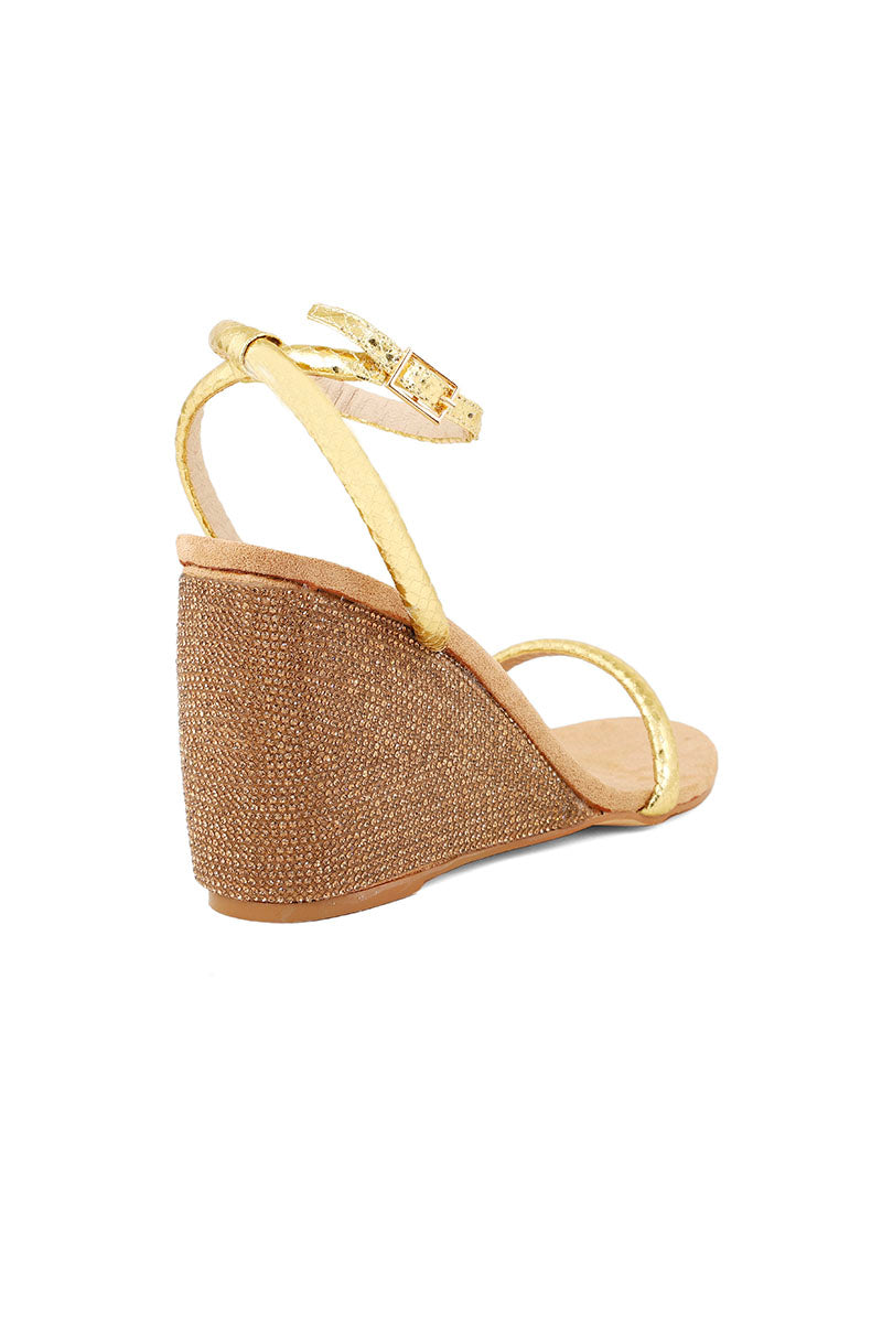 Party Wear Sandal I23460-Golden