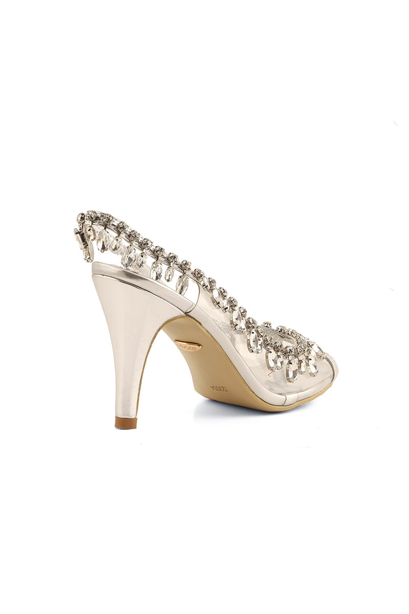 Party Wear Sandal I23554-Silver