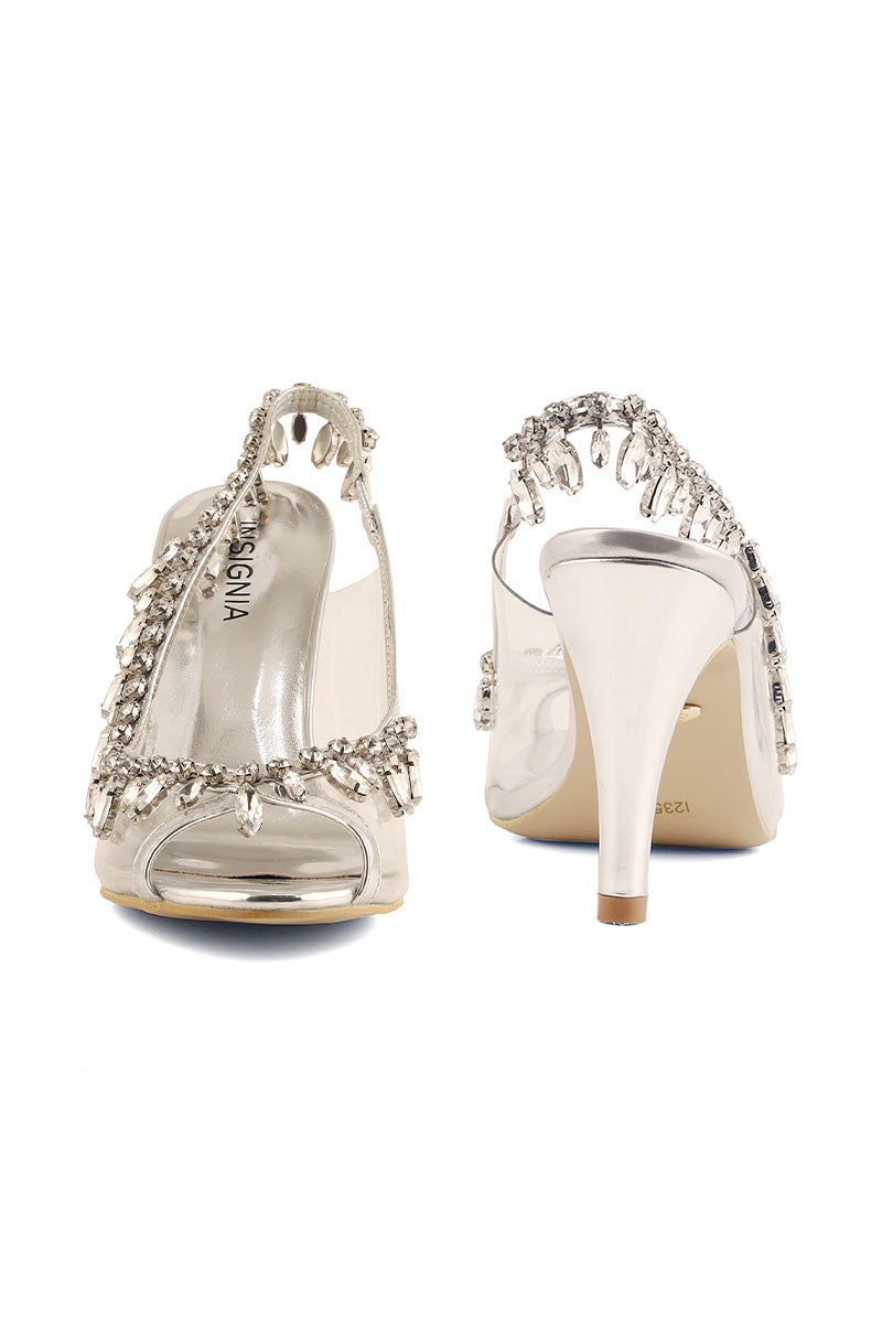 Party Wear Sandal I23554-Silver