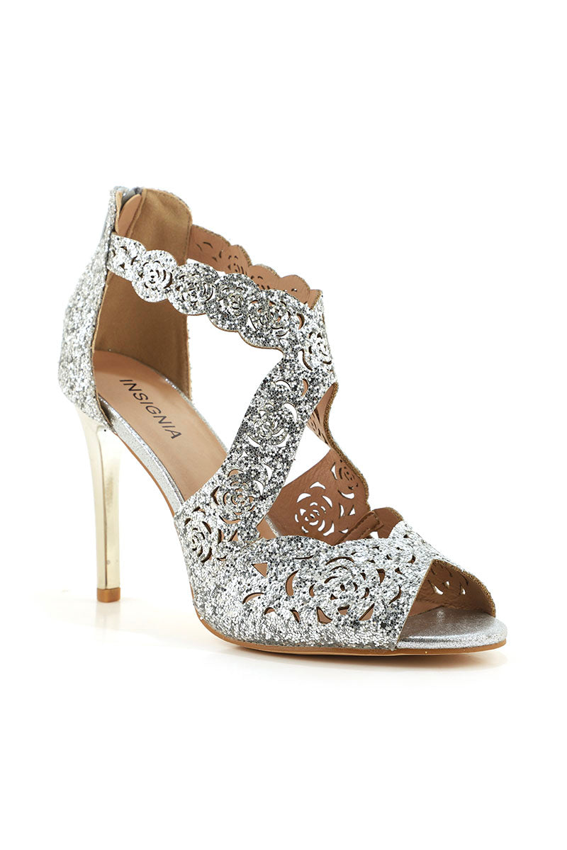 Party Wear Sandal I23649-Silver