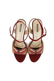Party Wear Sandal I23673-Maroon