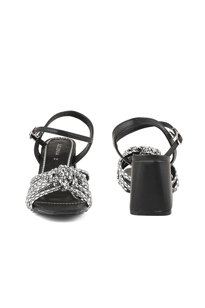 Party Wear Sandal I23675-Black