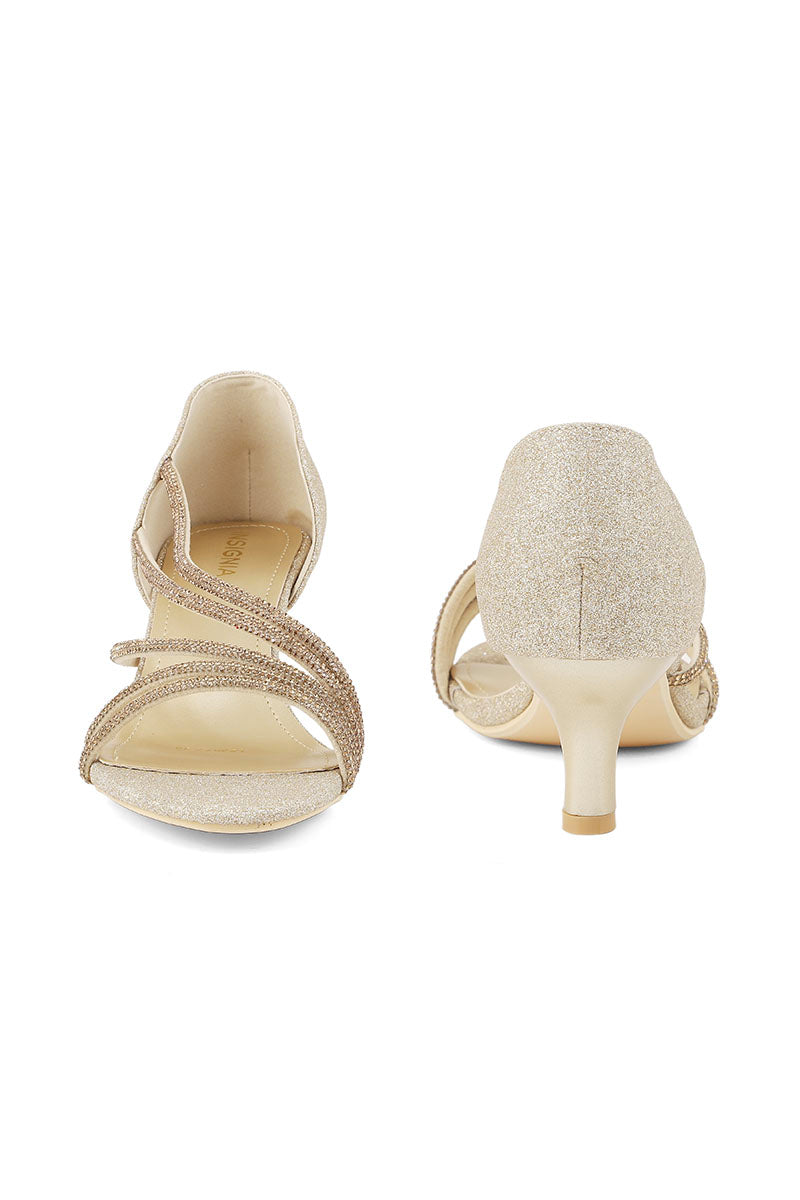 Party Wear Sandal I23677-Golden