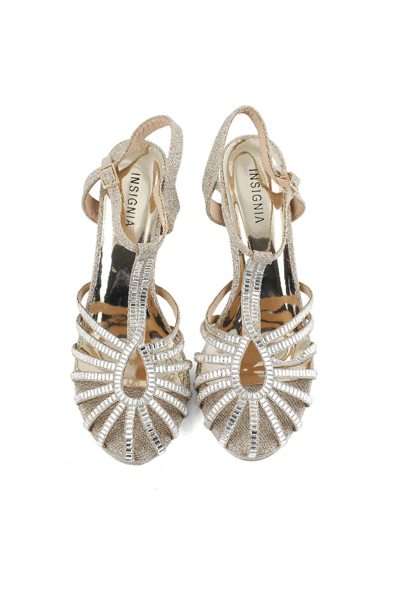 Party Wear Sandal I23681-Golden