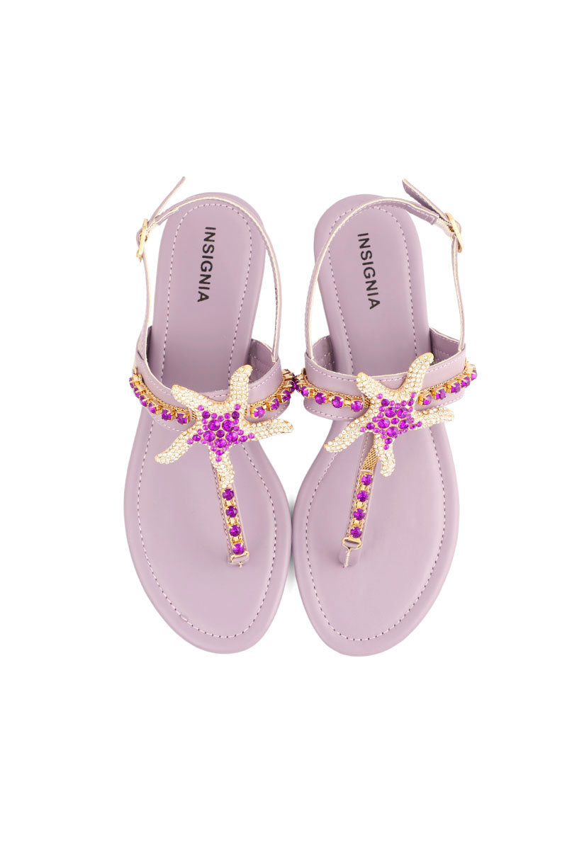 Party Wear Sandal I23688-Purple