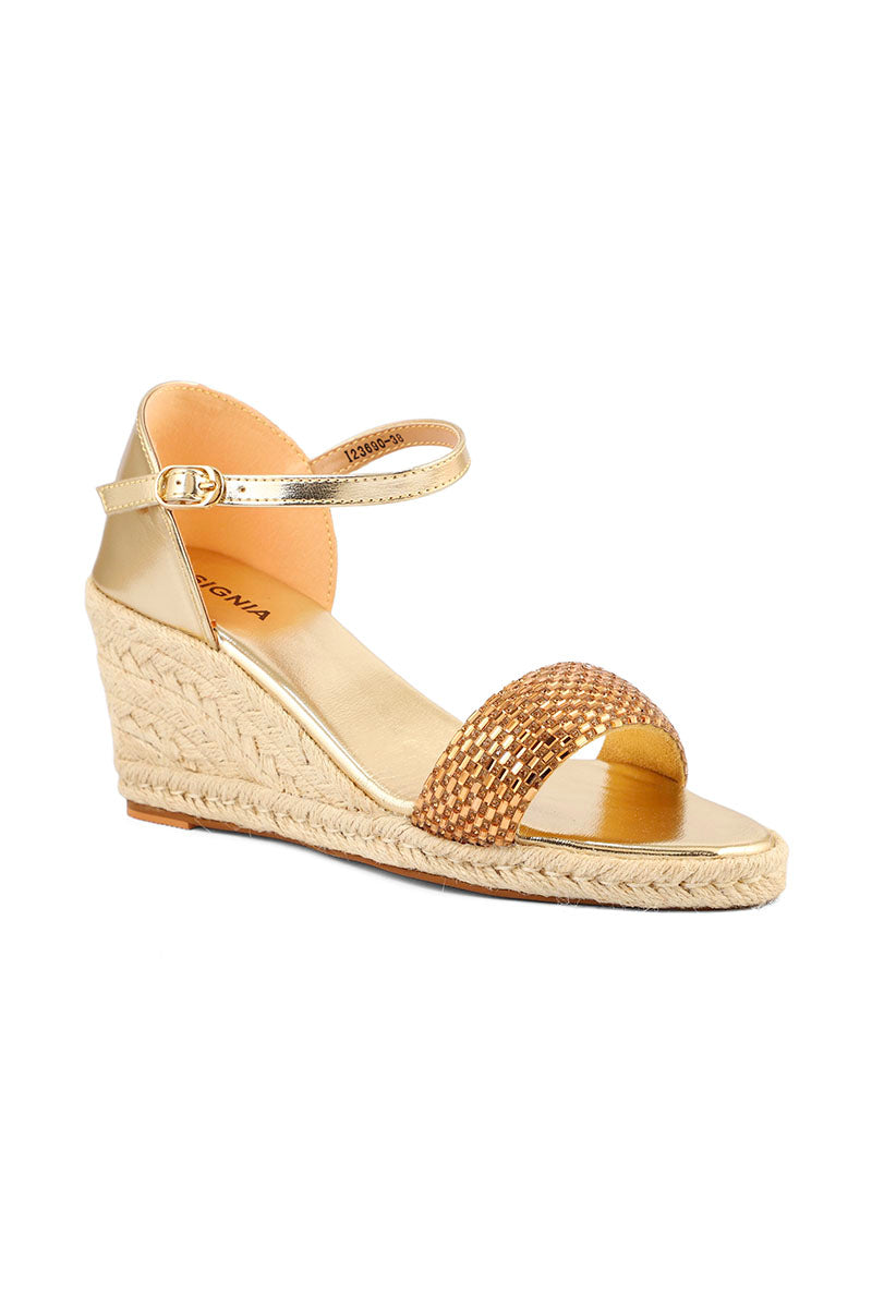 Party Wear Sandal I23690-Golden