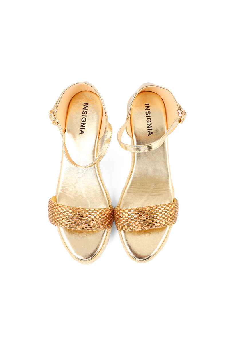 Party Wear Sandal I23690-Golden