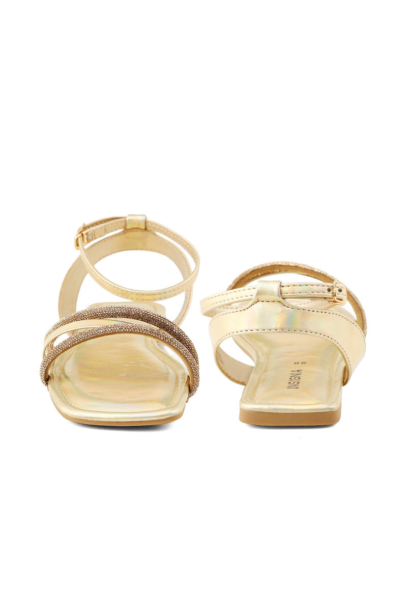 Party Wear Sandal I23696-Golden