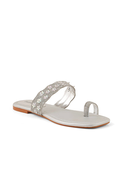 Party Wear Slip On I26157-Silver