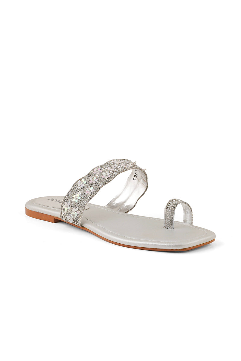 Party Wear Slip On I26157-Silver