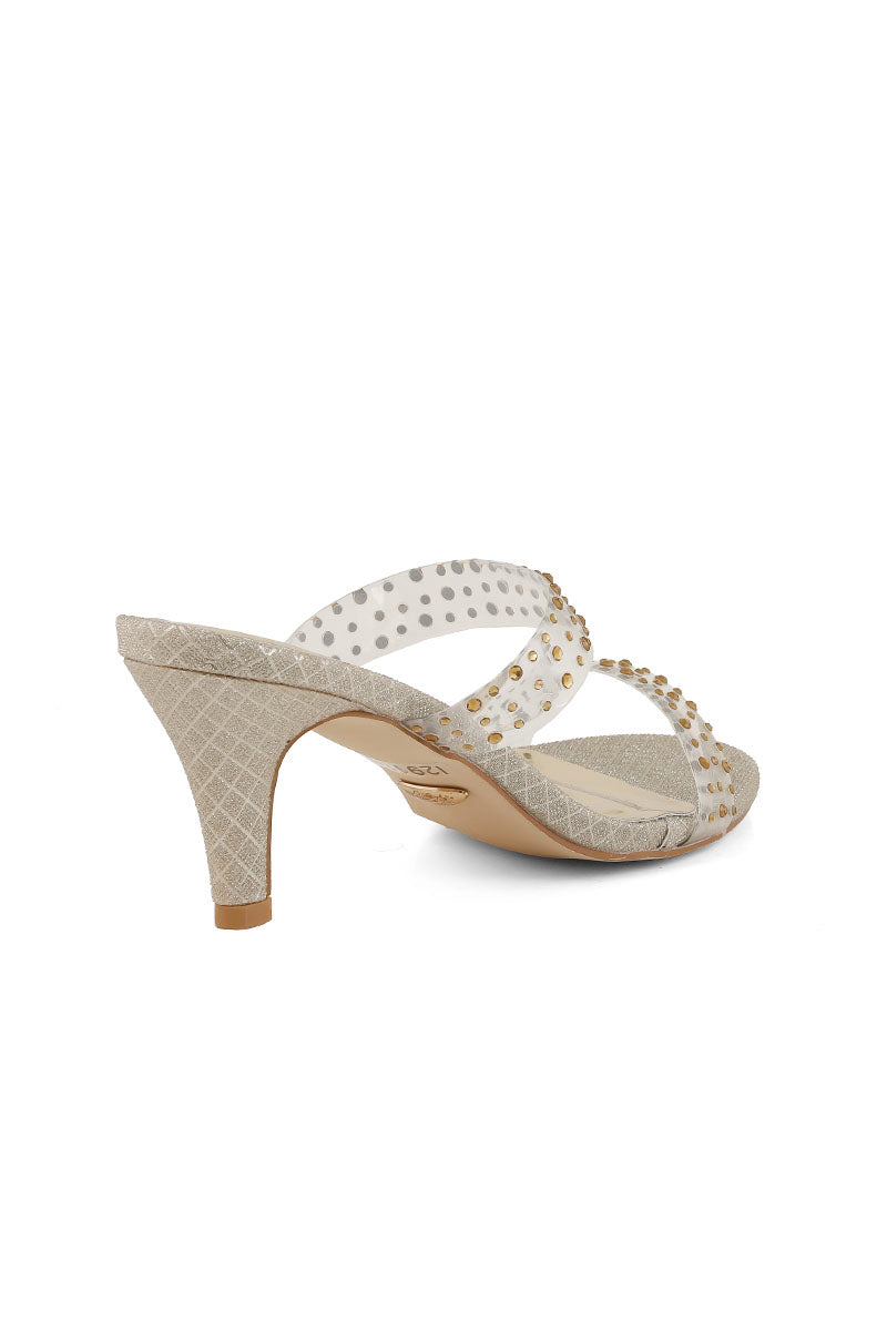 Party Wear Slip On I29136-Golden