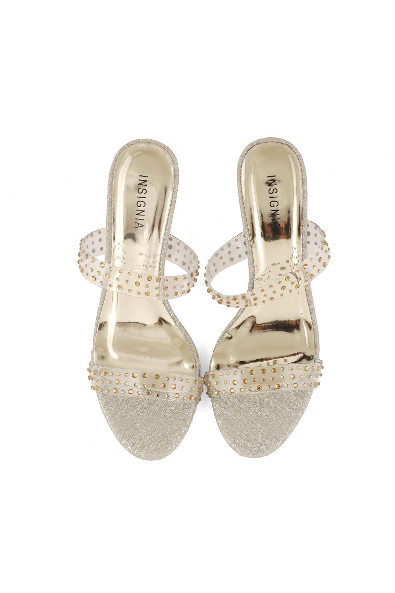 Party Wear Slip On I29136-Golden