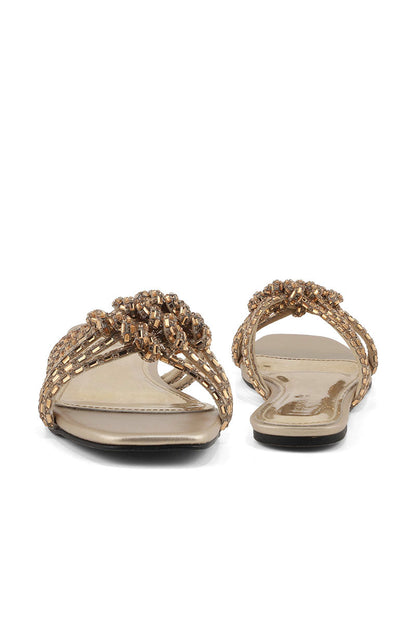 Party Wear Slip On I29196-Golden