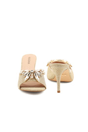 Party Wear Slip On I29222-Golden