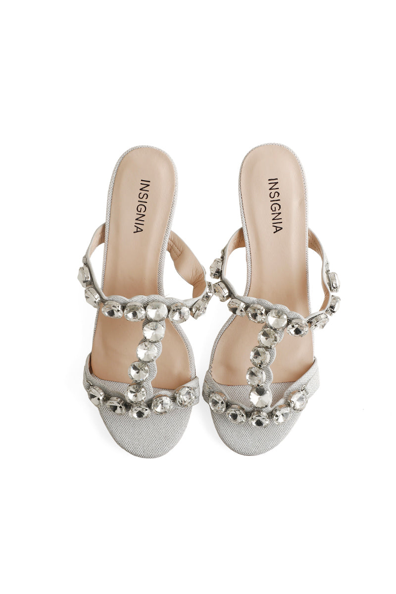 Party Wear Slip On I29223-Silver