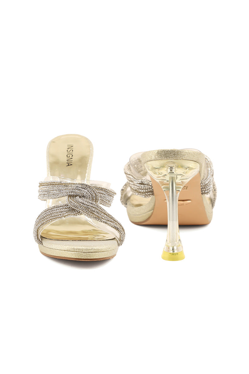Party Wear Slip On I29224-Golden