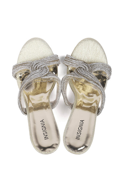 Party Wear Slip On I29224-Golden