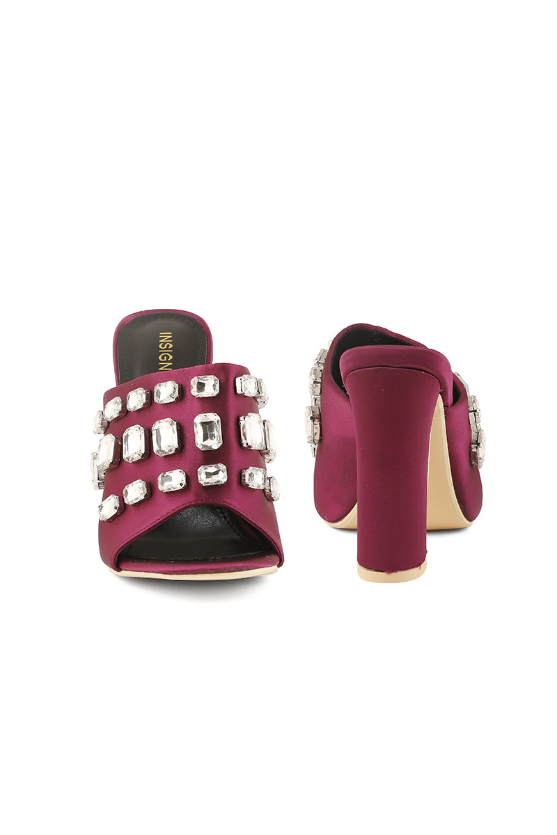 Party Wear Slip On I29228-Purple