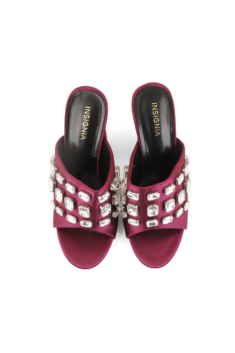 Party Wear Slip On I29228-Purple