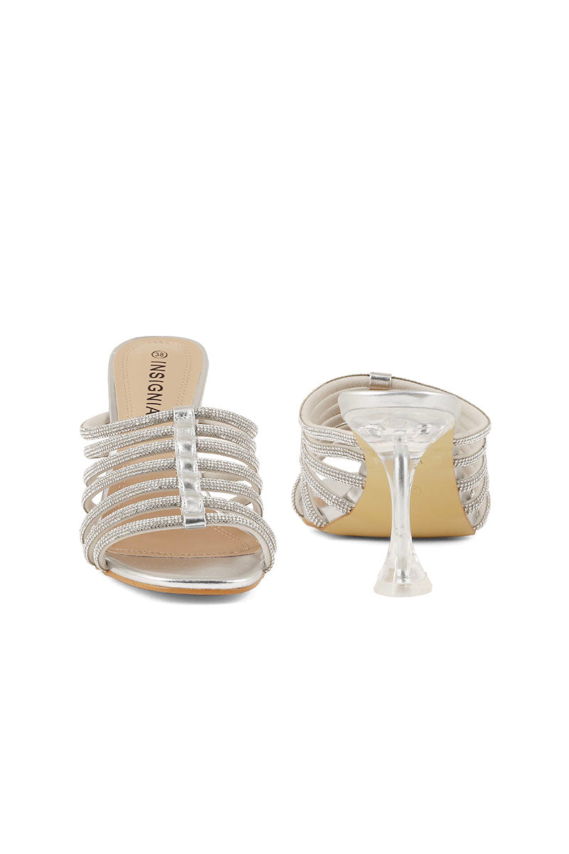 Party Wear Slip On I29236-Silver