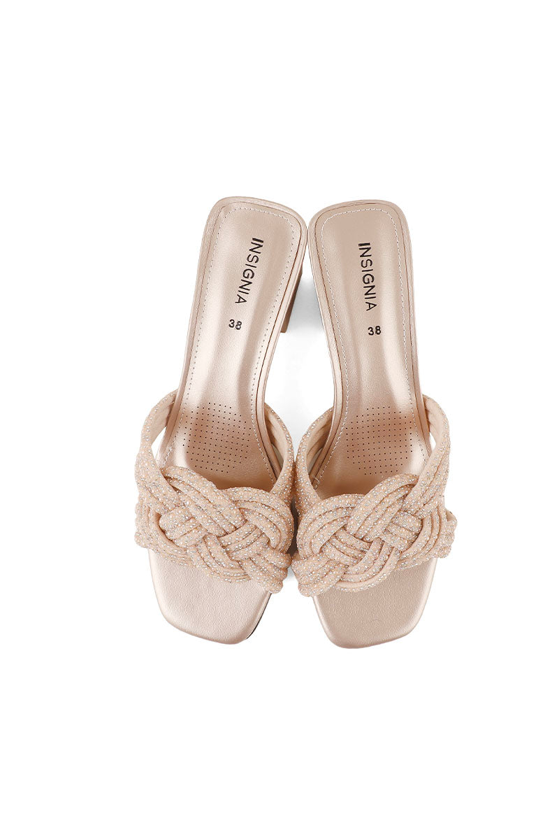 Party Wear Slip On I29239-Peach