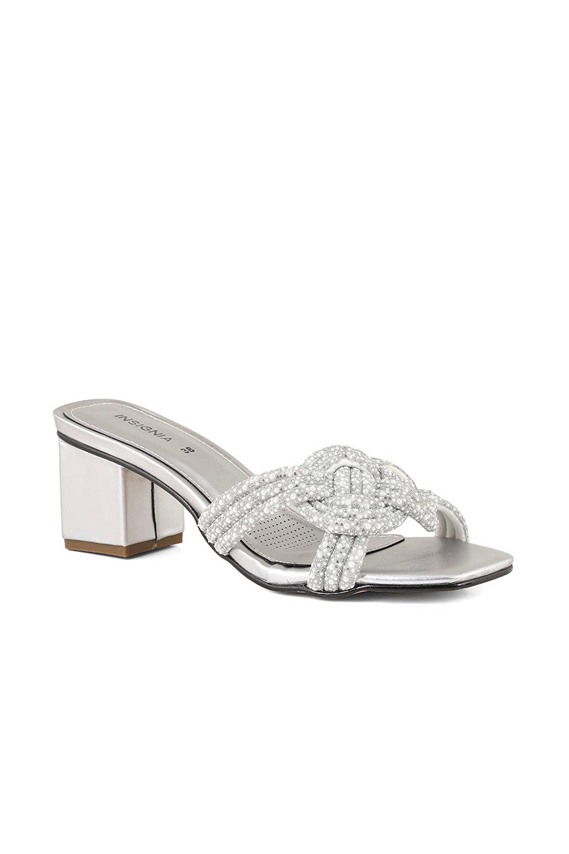 Party Wear Slip On I29239-Silver