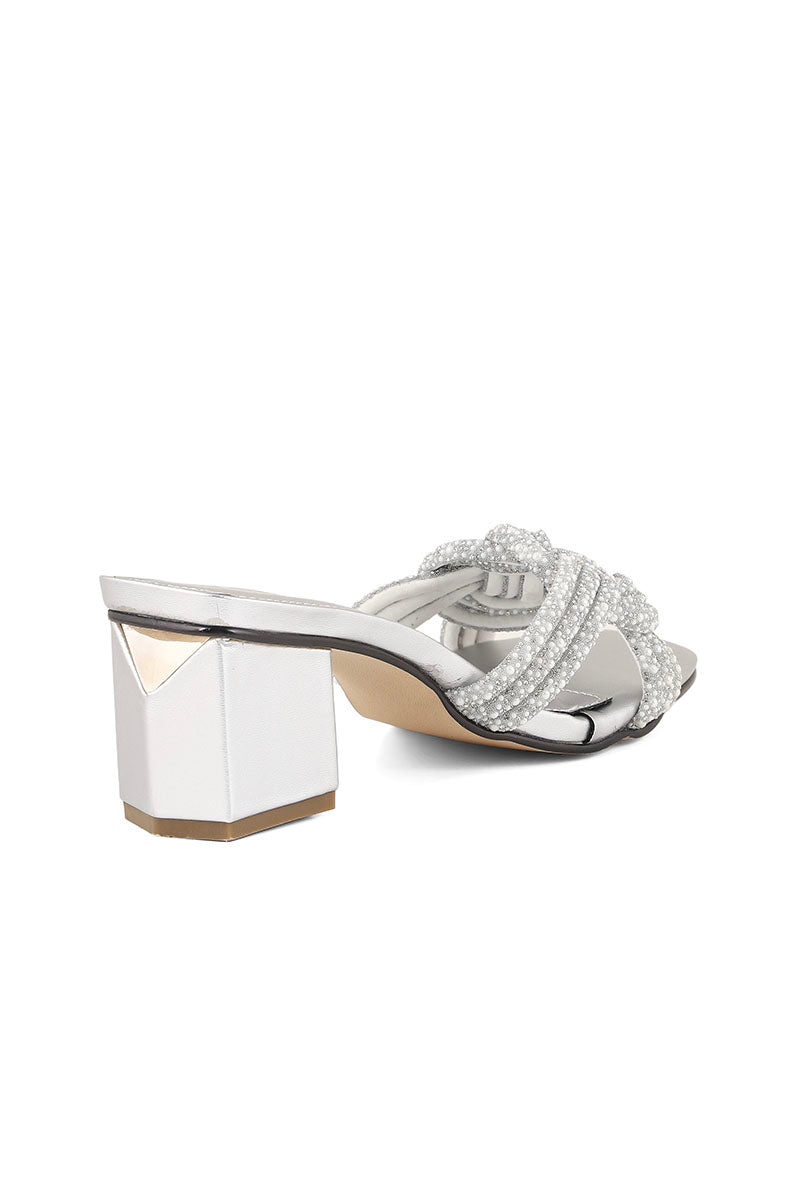 Party Wear Slip On I29239-Silver