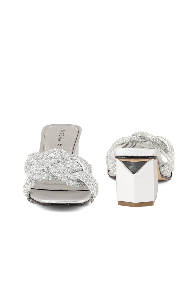 Party Wear Slip On I29239-Silver